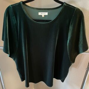 Madewell Velvet Butterfly | Dark Green | Medium